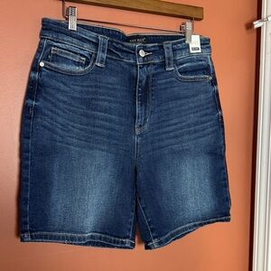 Judy Blue Indigo High-Rise Denim Bermuda Shorts